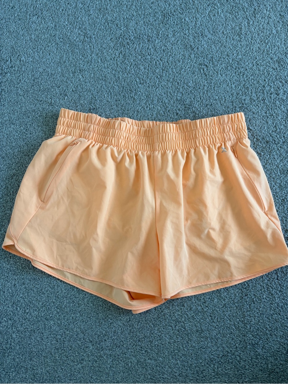 Xersion Pastel Bright Orange Athletic Shorts with Elastic Waist